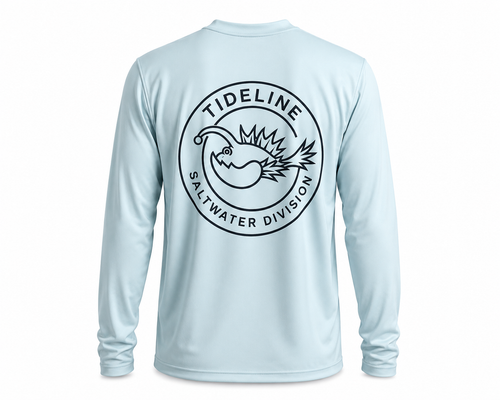 Saltwater division Light Blue Long Sleeve UV Fishing Shirt